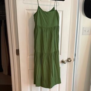 Abercrombie & Fitch Olive Green Midi Dress